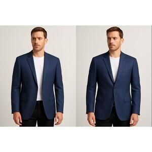 New with tags Lauren Ralph Lauren Classic Fit Navy Blazer Jacket 48R Rayon Blend